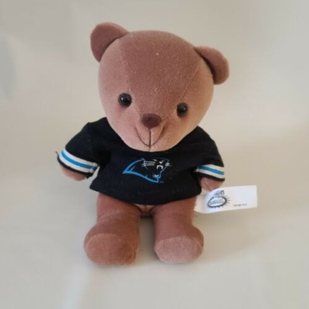 NFL Carolina PANTHERS Bear Jersey  Shirt Vintage Plush Beanie Fanimals  6"